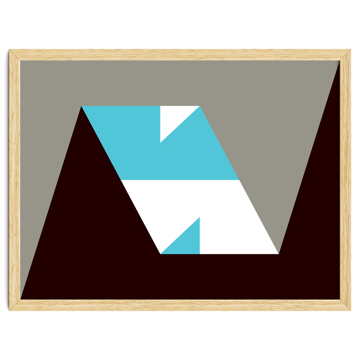 Geometric Shapes No. 48 - grey & blue