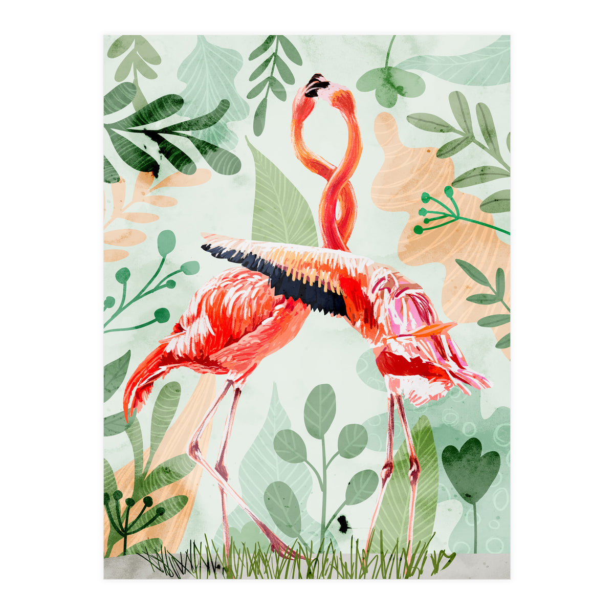 Flamingo Love (Print Only)