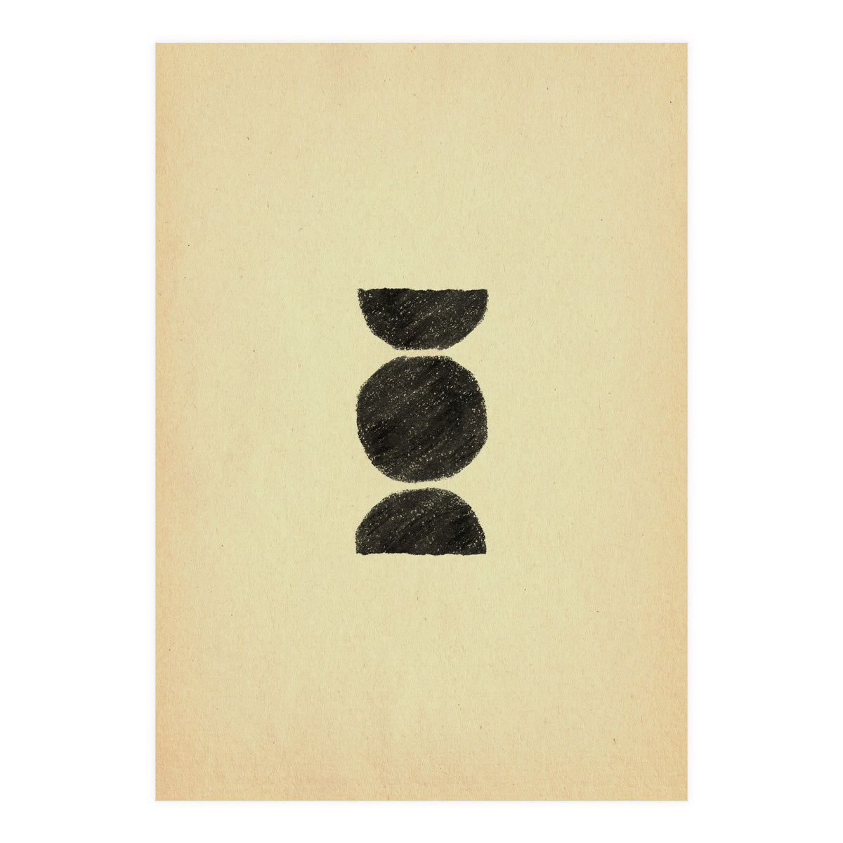 Abstract mid-century modern shapes (Print Only)