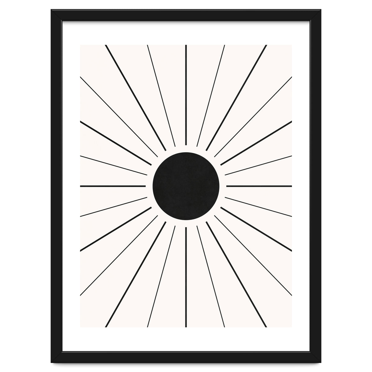 SUN IN LINES - BLACK