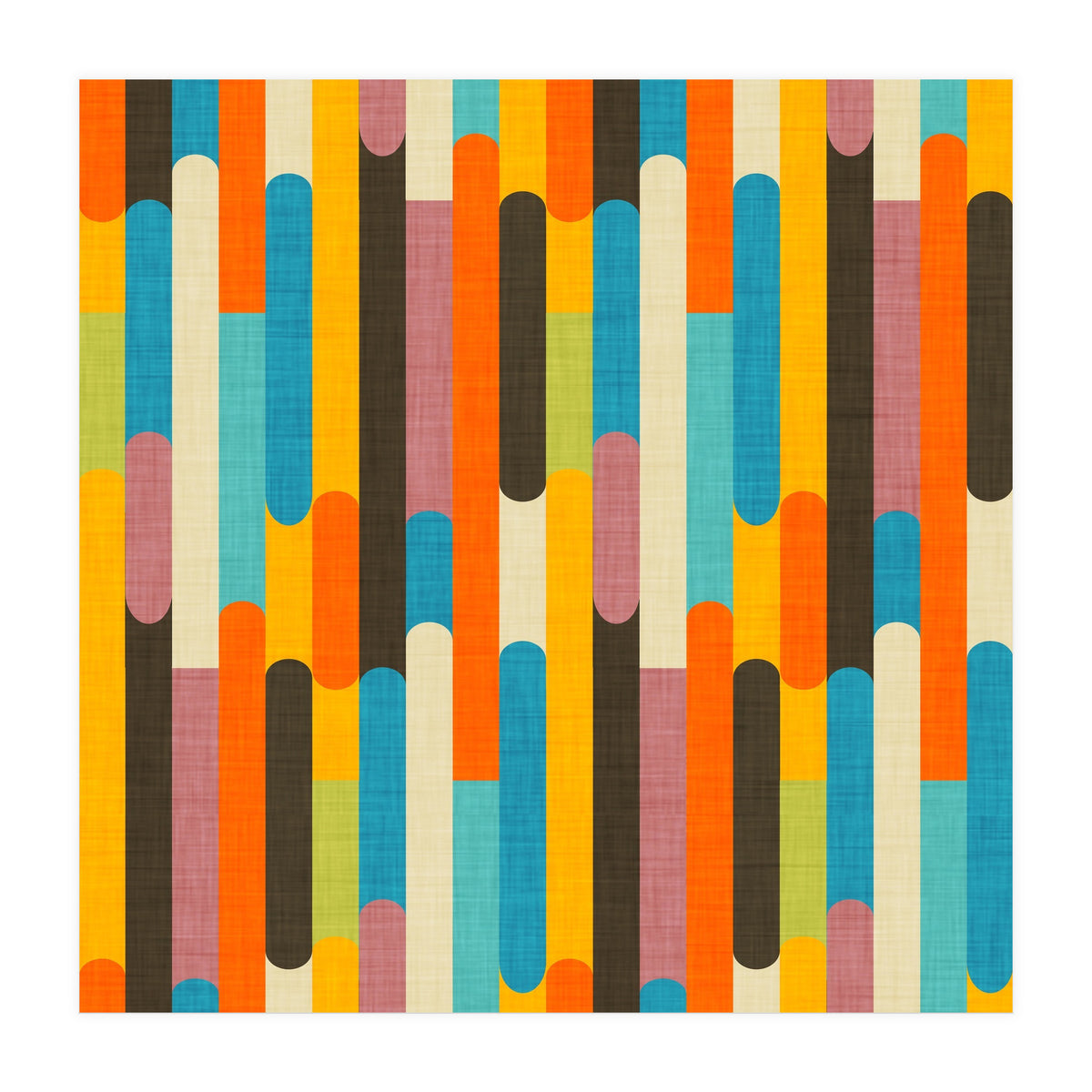 Retro Color Block Orange (Print Only)