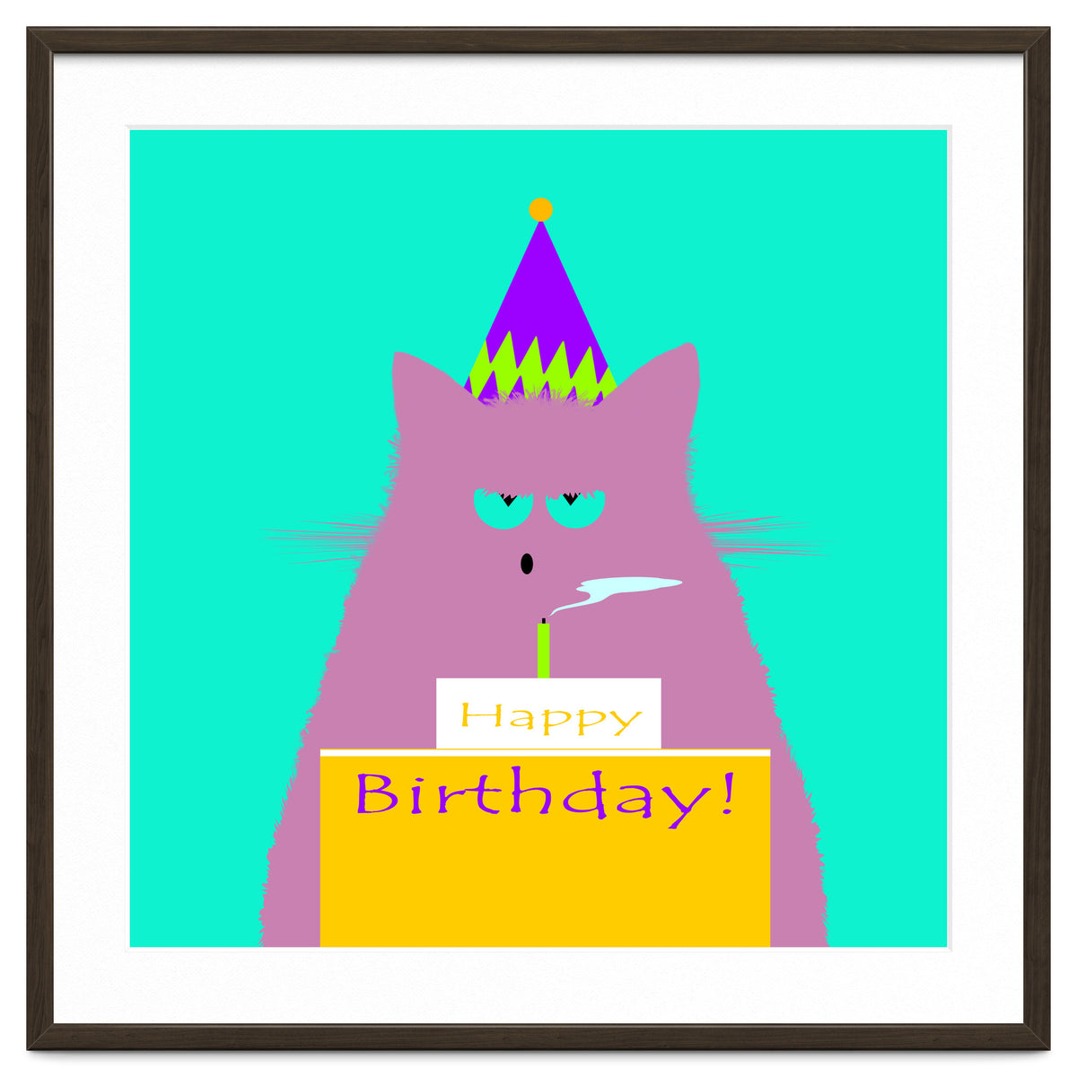 Birthday Lilac Cat