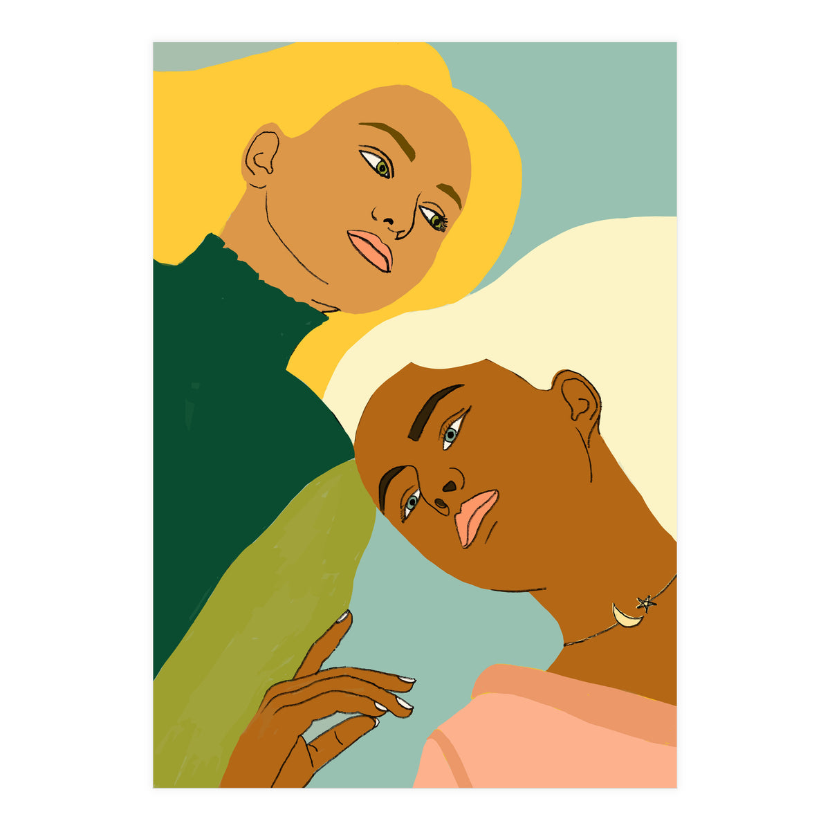 Two Souls One Body I #illustration painting (Print Only)