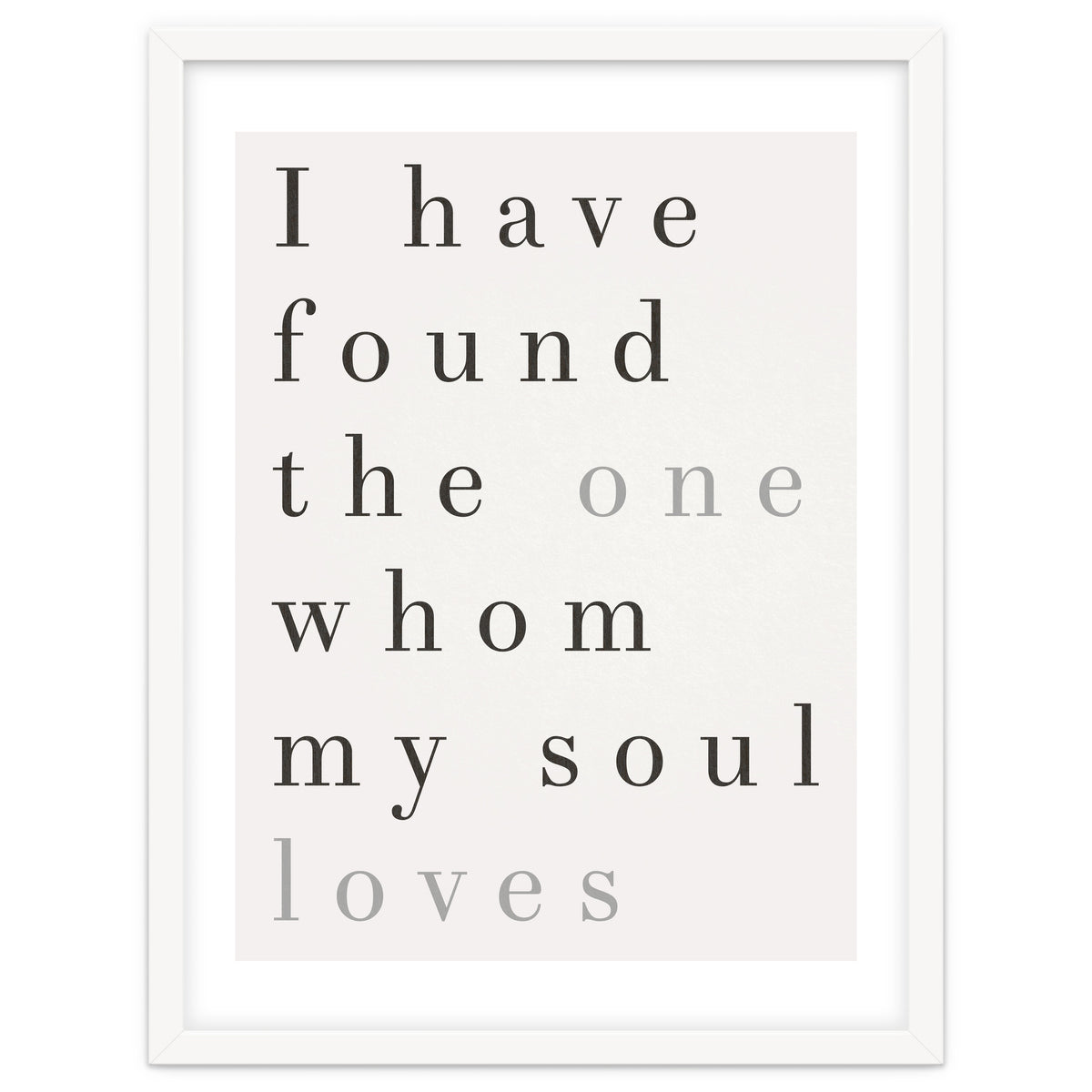 The One My Soul Loves, White