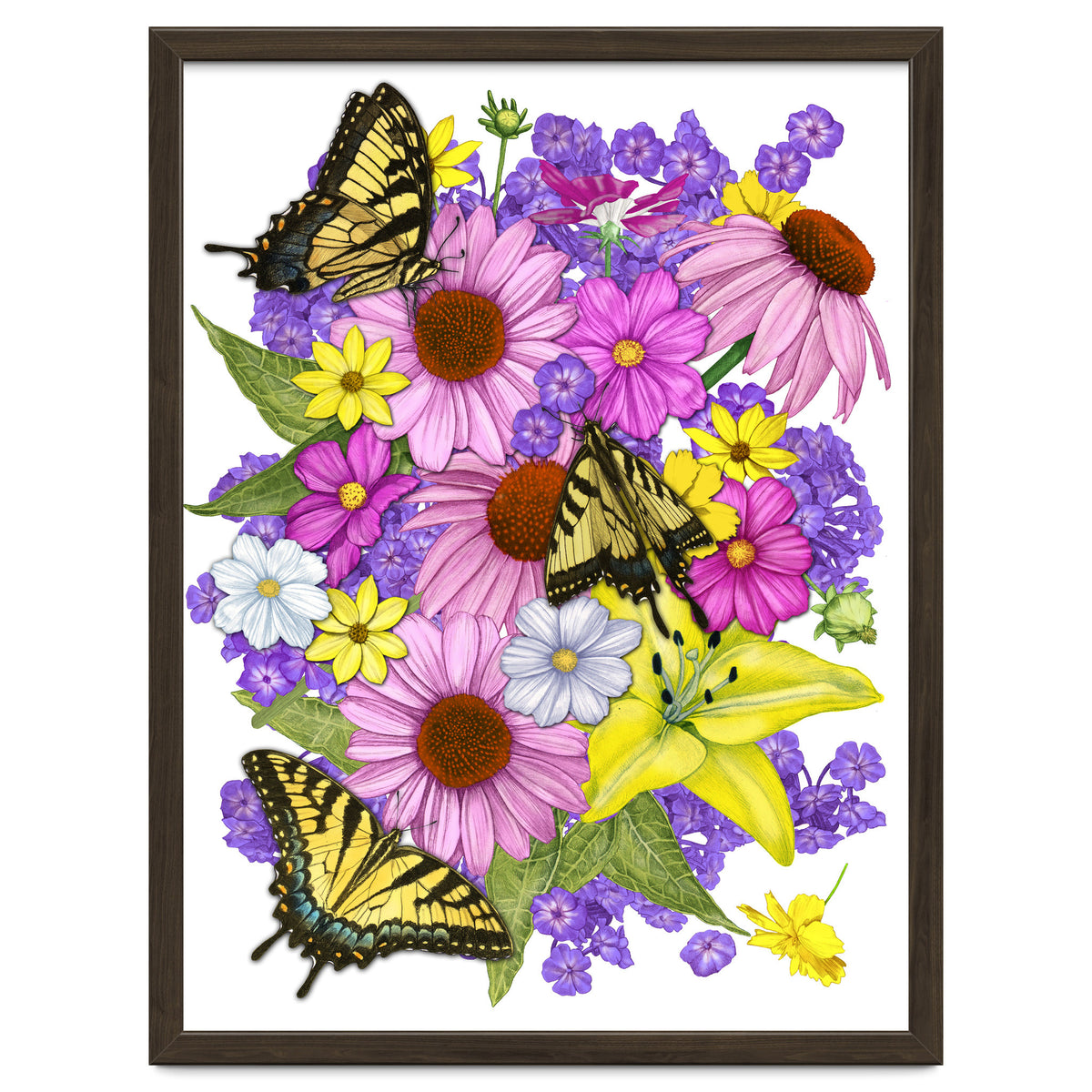 Corn Flowers and Swallowtails