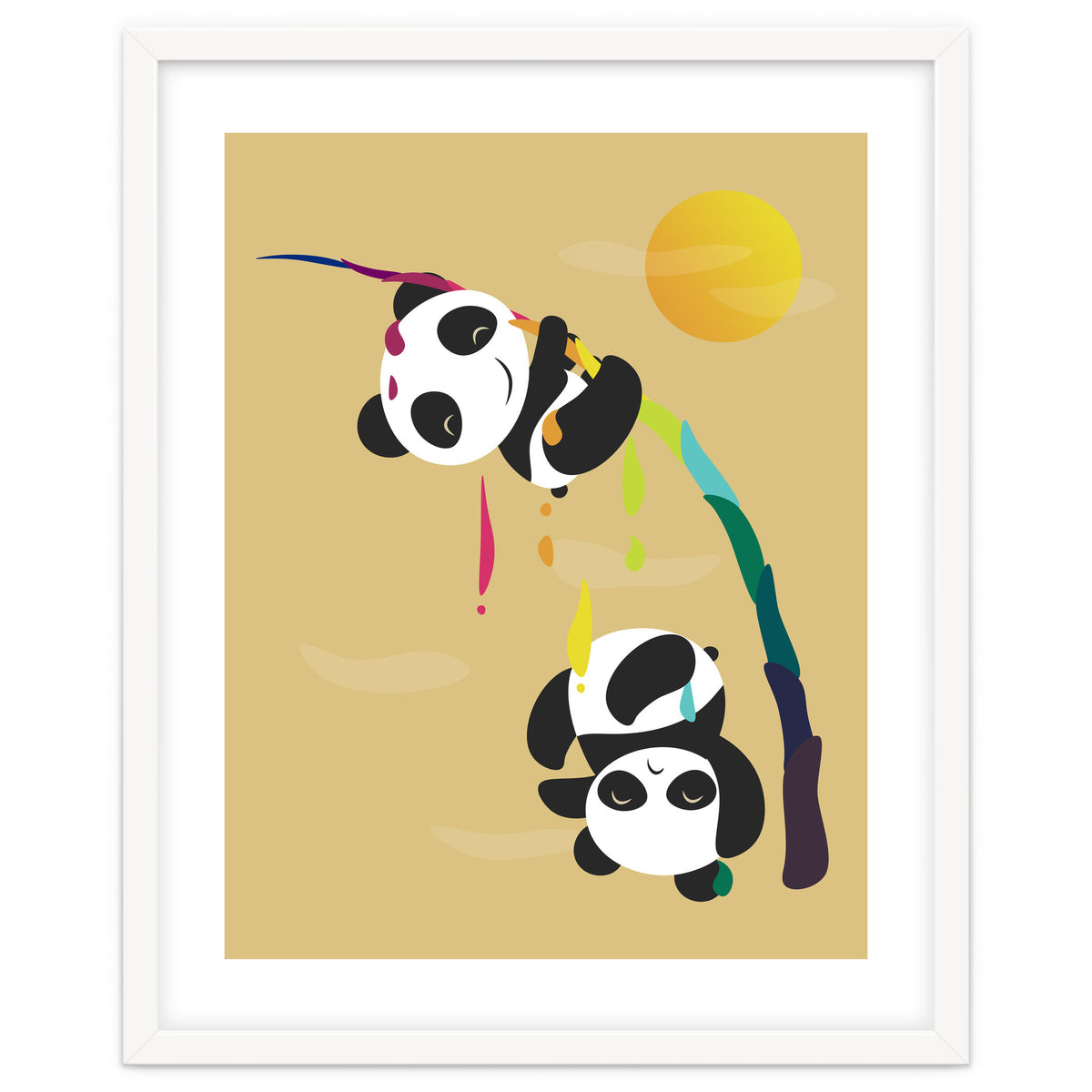 Pandas meet a strange rainbow