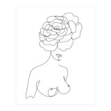 female flower line-b (Print Only) thumbnail