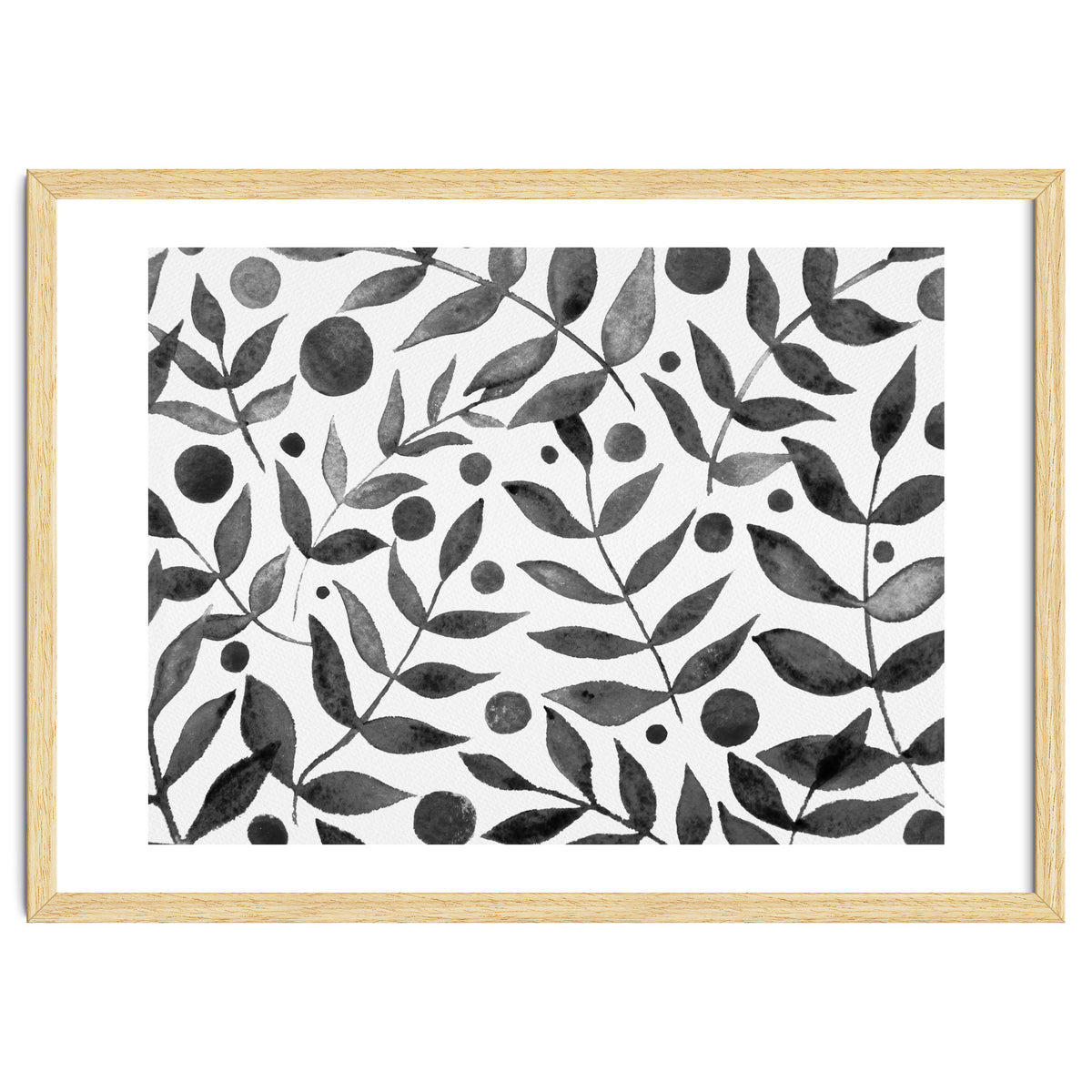 Watercolor Black Branches