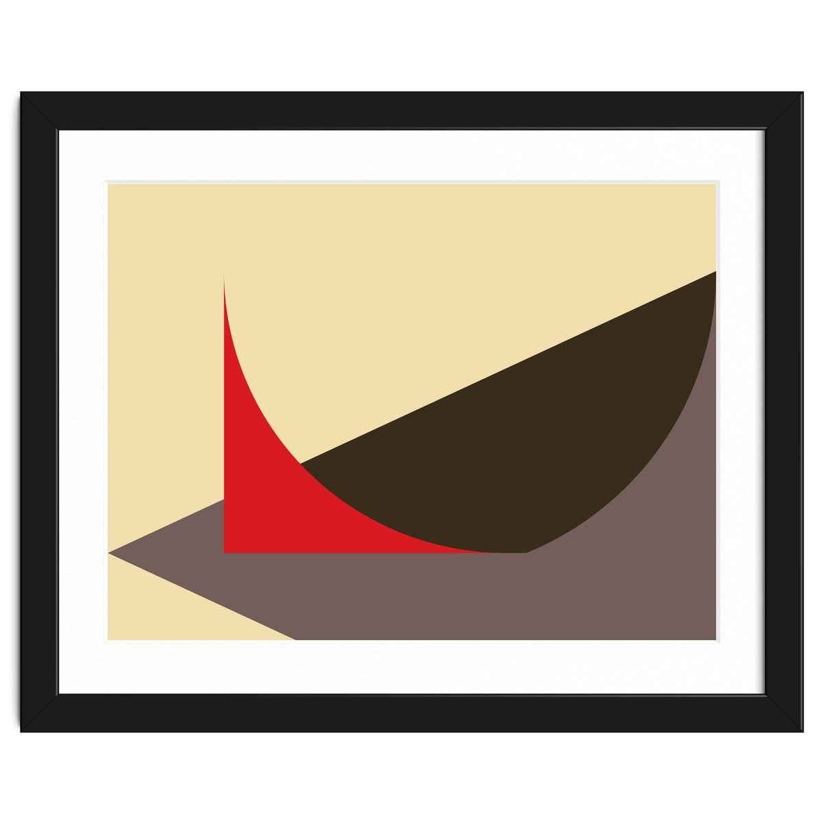 Geometric Shapes No. 6 - brown, beige & red