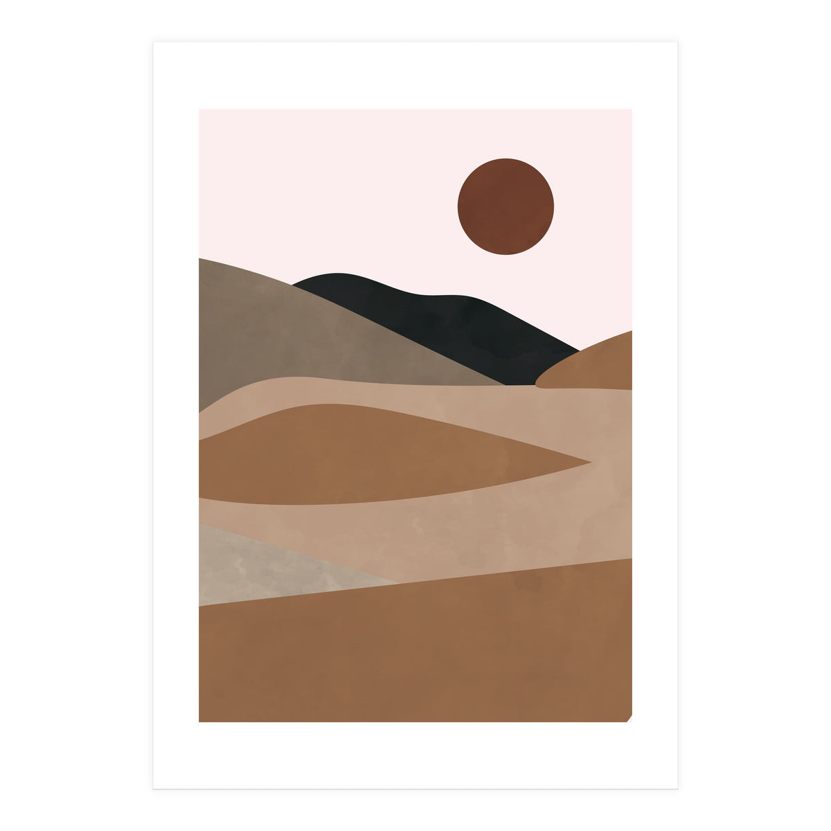 Neutral Mid Century Montain Hills (Print Only)