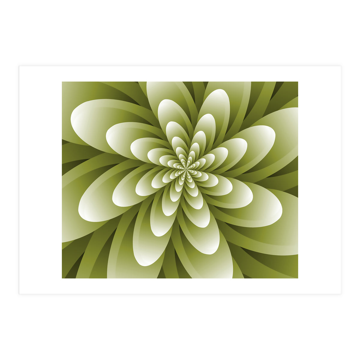 Abstract Optical Illusion Flower  (Print Only)