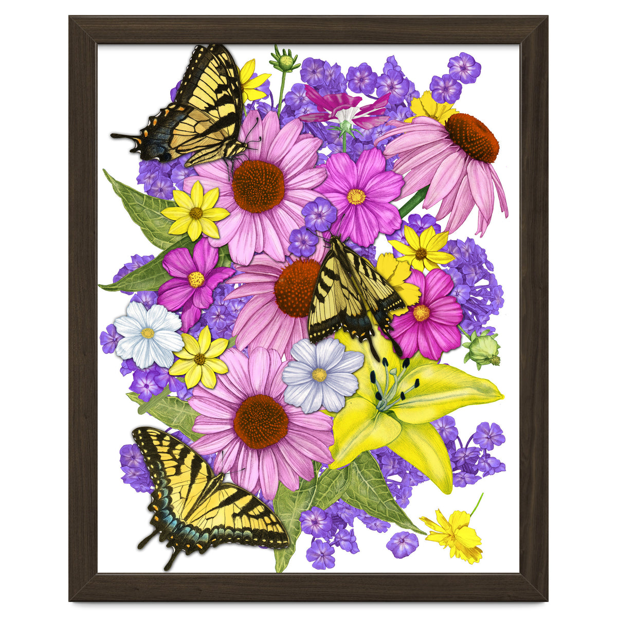 Corn Flowers and Swallowtails