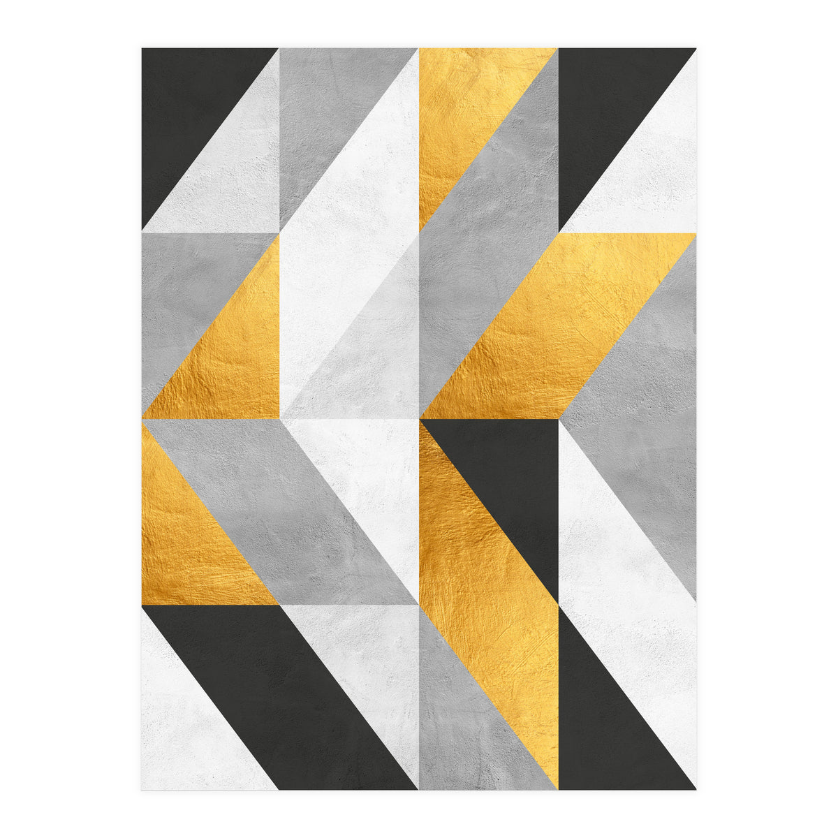 Gray and Gold Composition I (Print Only)