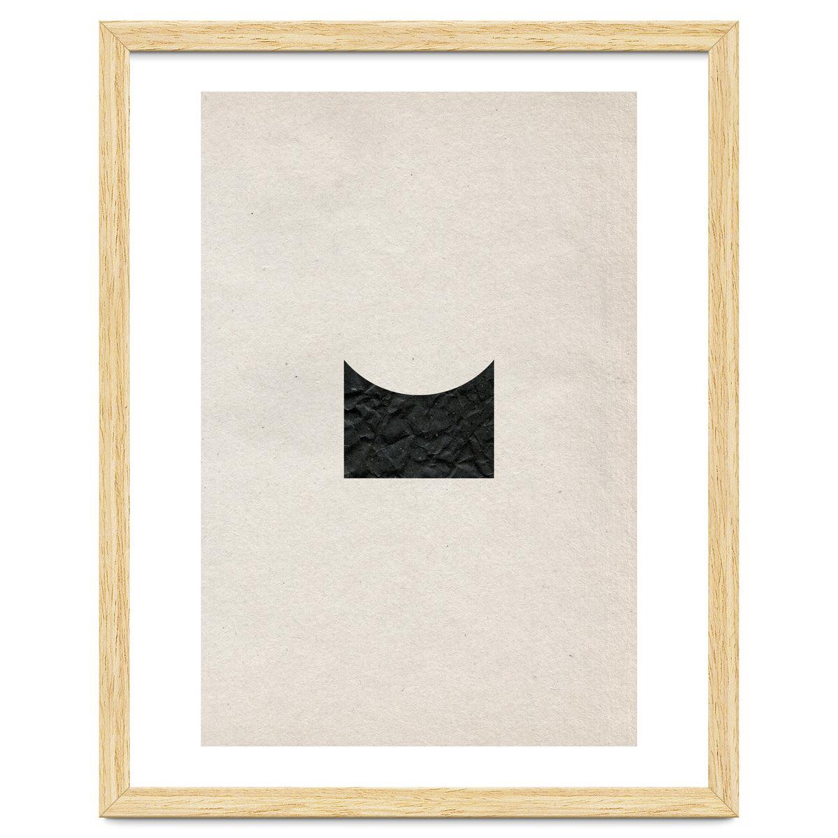 Cut black shape on grey