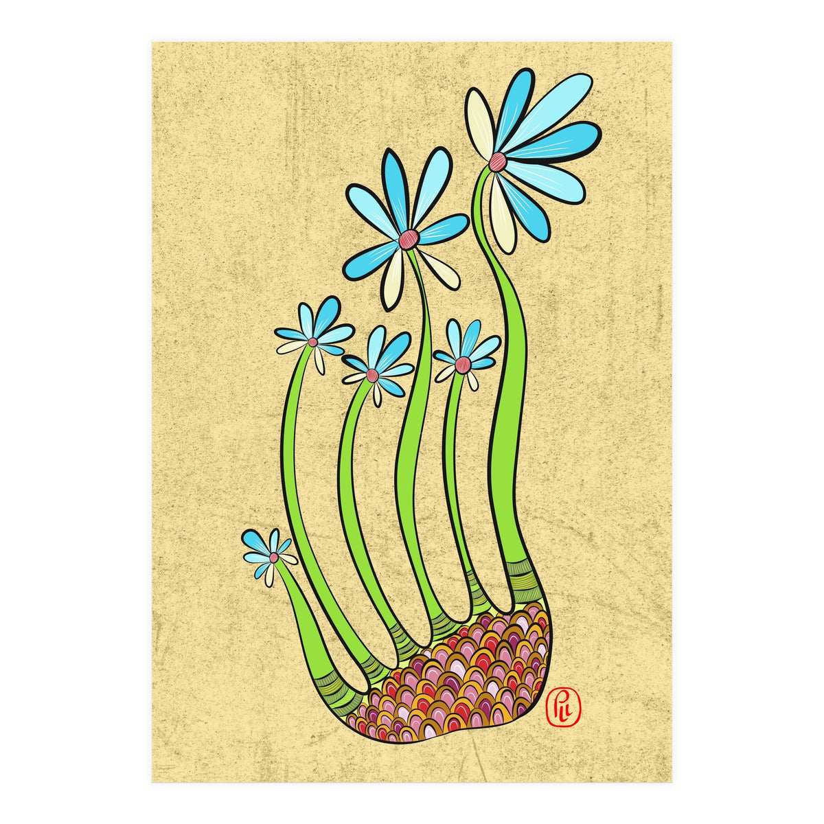 Blue Flowers (Print Only)