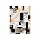 Random Pattern - Black and White Marble (Print Only) thumbnail