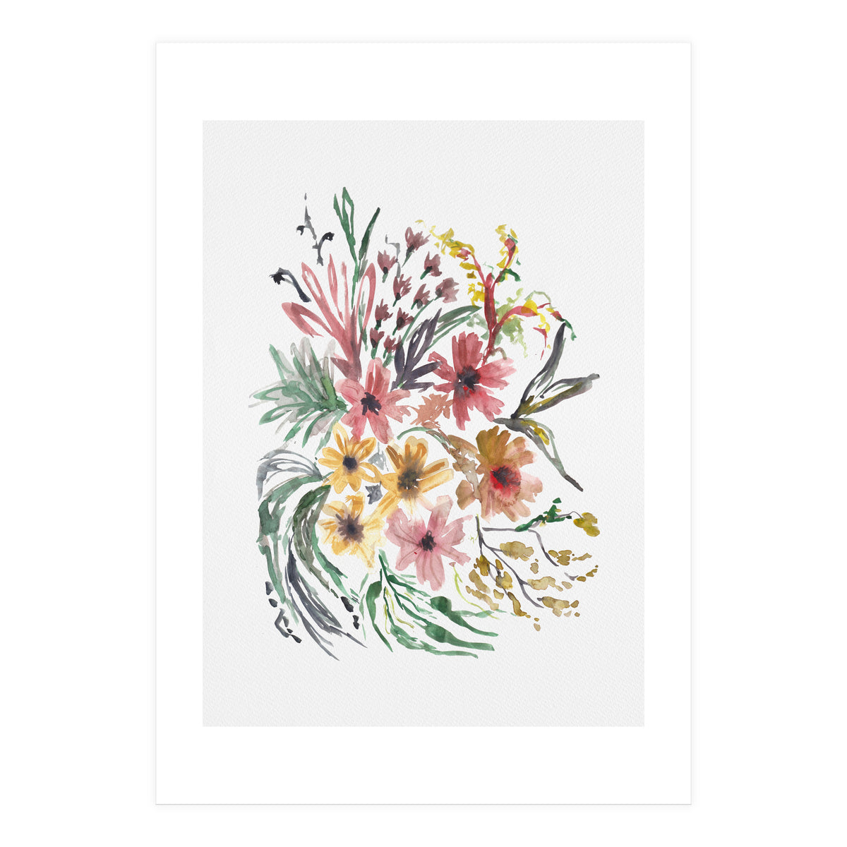 Earthy florals garden (Print Only)