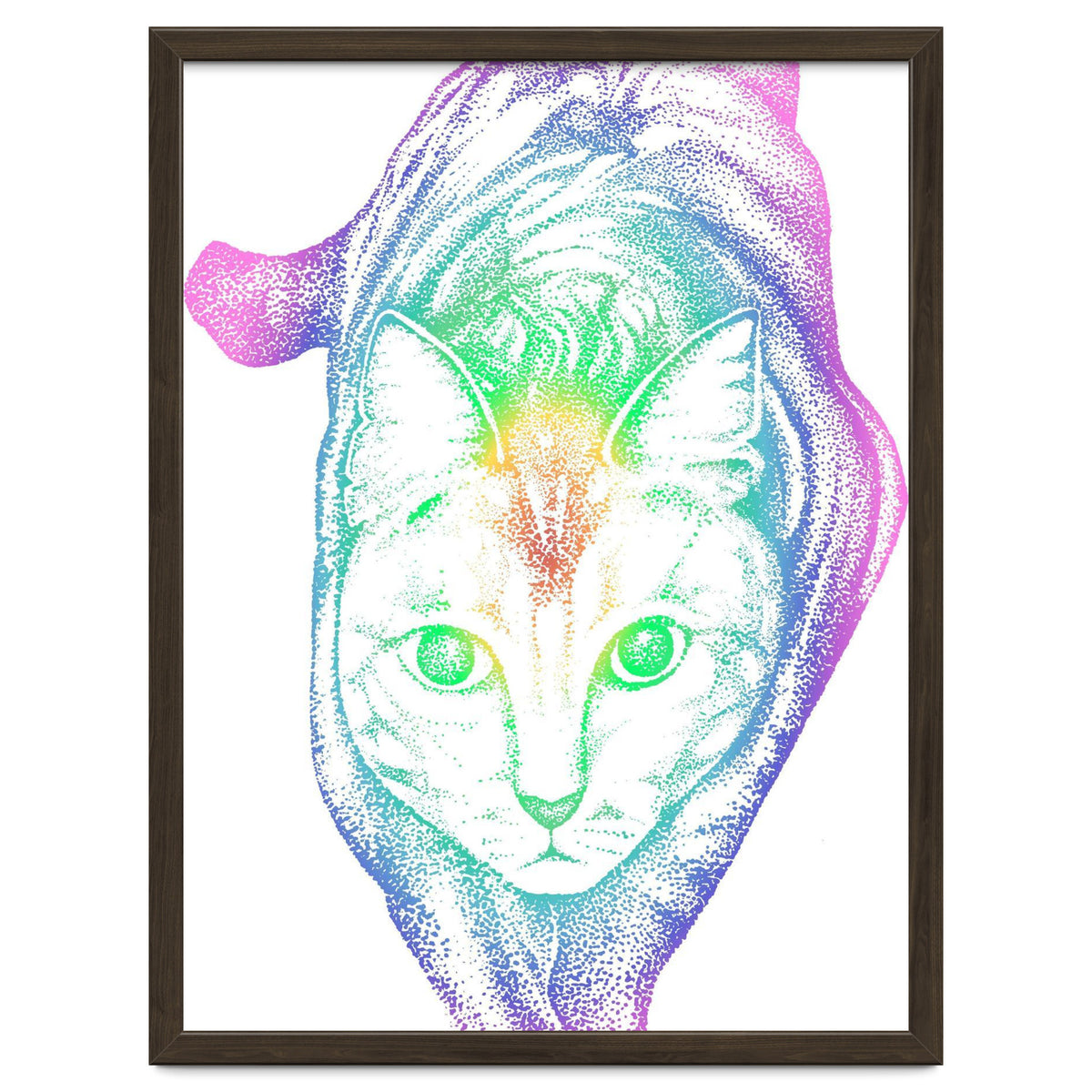 Rainbow Pastel Cat