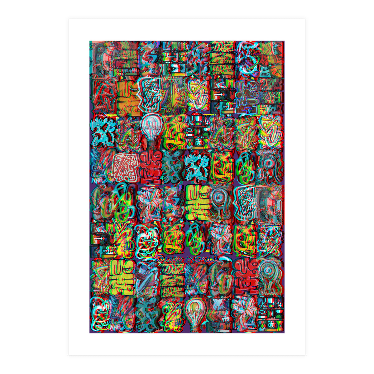 Formas 14 34 3d And Graffiti 3 (Print Only)