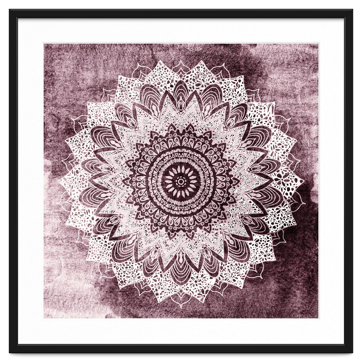 Bohochic Mandala In Burgundi