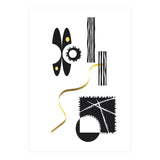 Black & White Abstract No. 3 | gold (Print Only) thumbnail