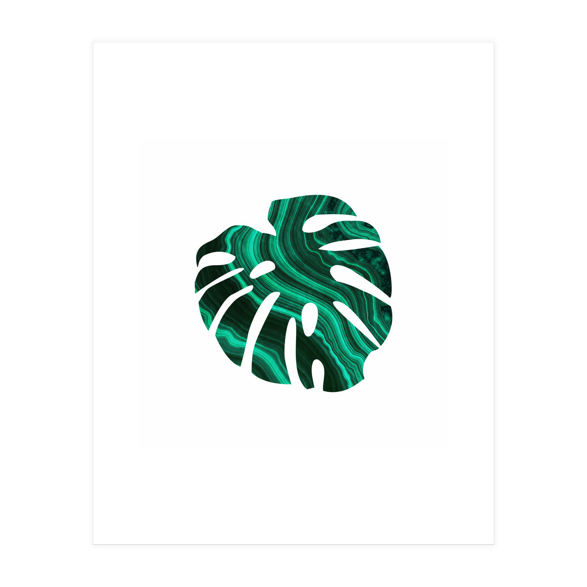 Green Marble Leaf I (Print Only)