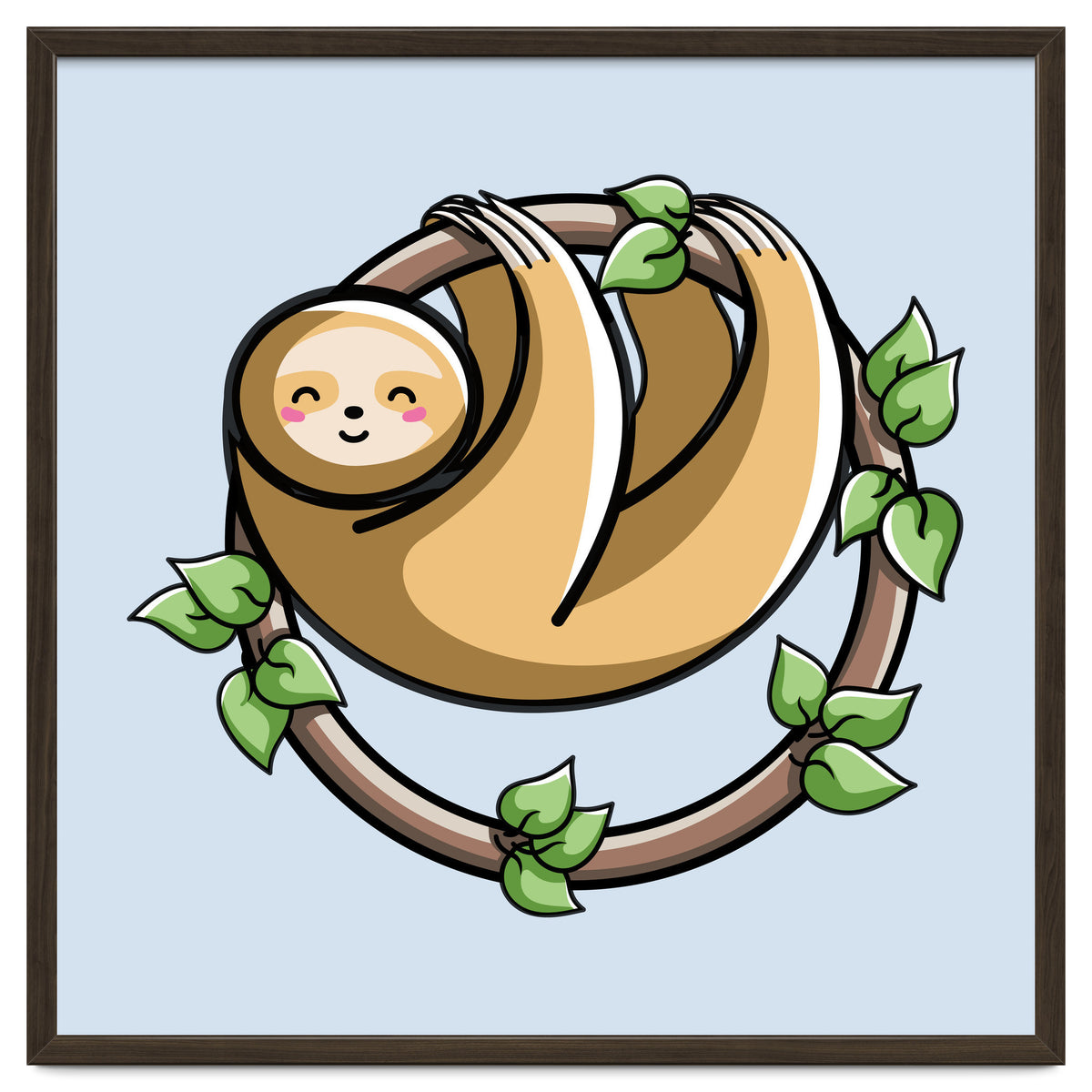 Kawaii Cute Sloth Circle