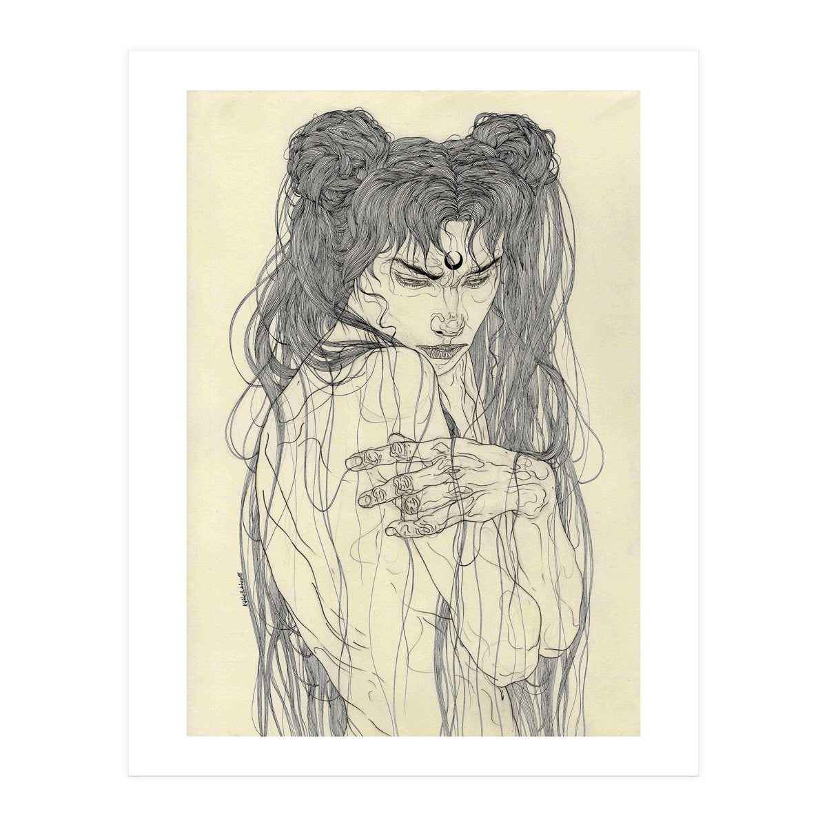 There is a dark moon rising inside of me (Print Only)