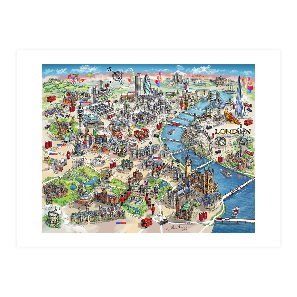 London Map Illustration (Print Only)