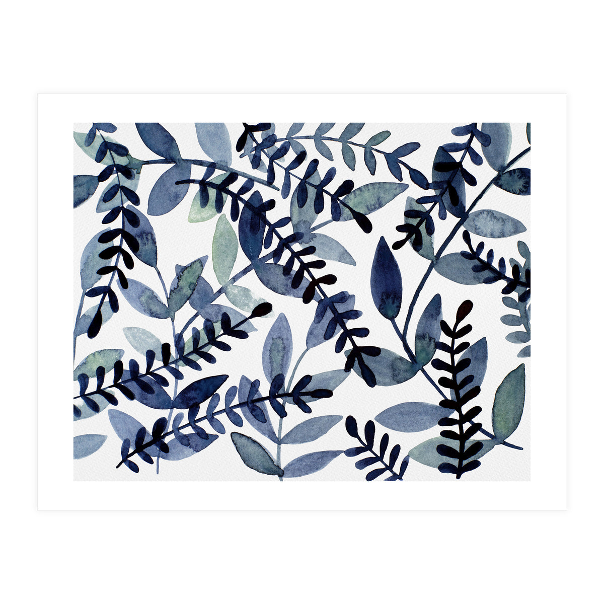 Simple indigo branches (Print Only)