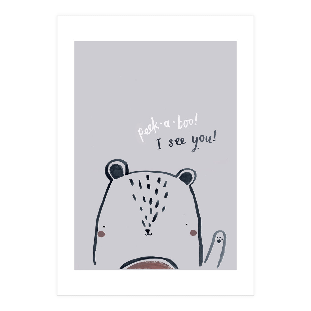 Peek A Boo Bear (Print Only)