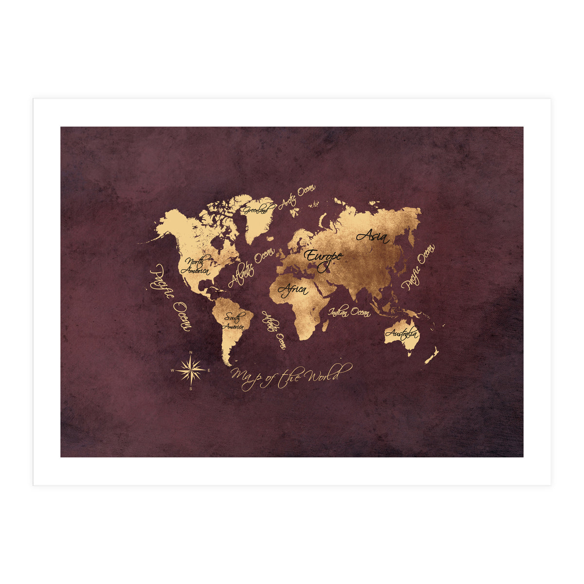 Word Map Gold Dark (Print Only)