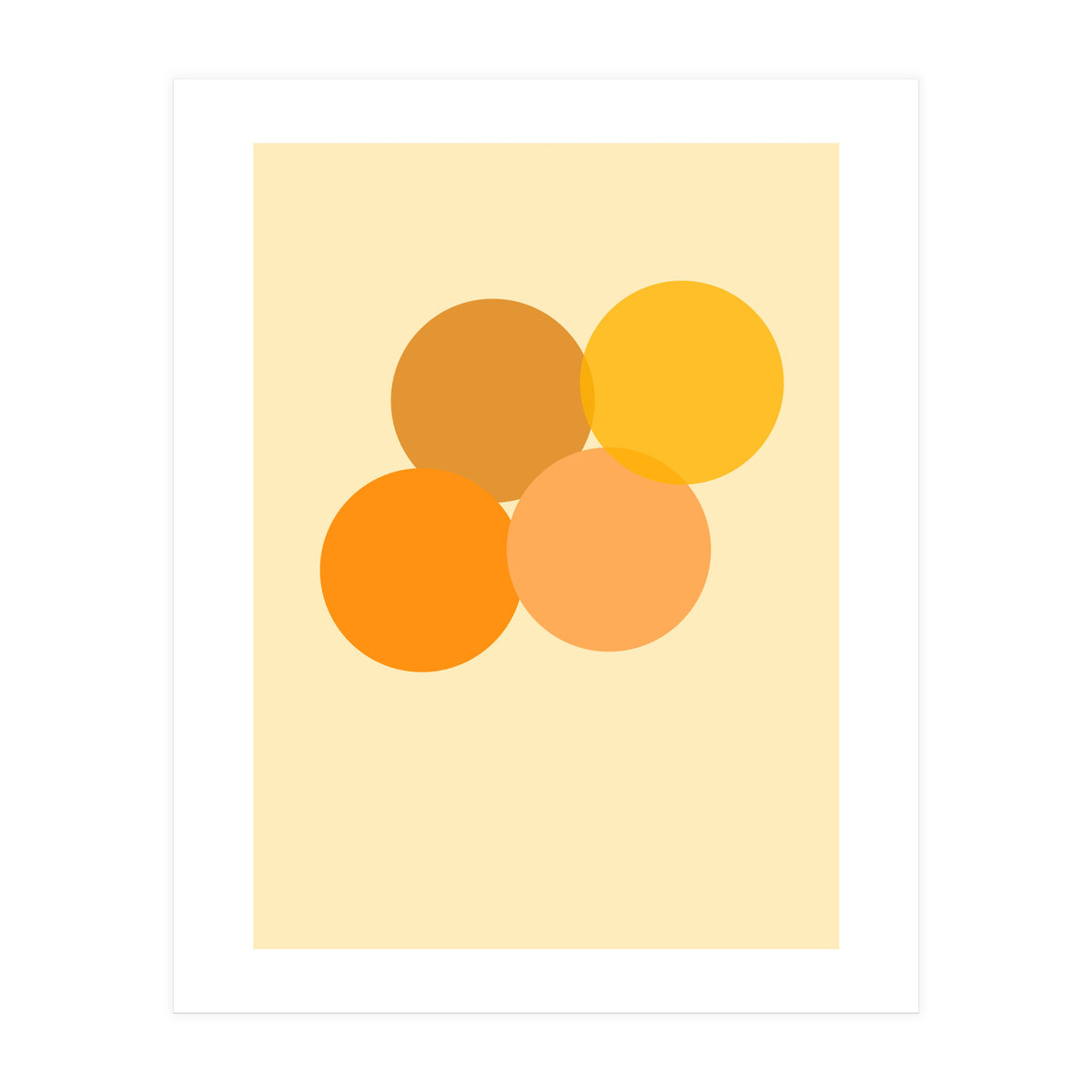 Orange circles abstract (Print Only)