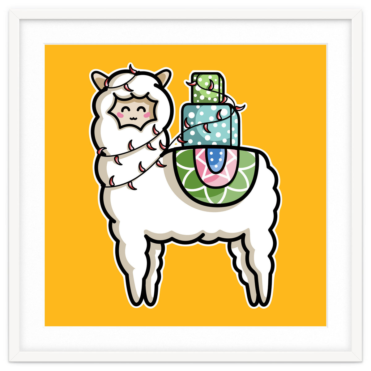 Kawaii Cute Gift Carrying Llama
