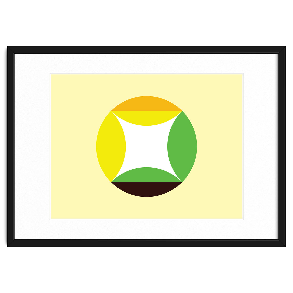 Geometric Shapes No. 21 - yellow, green & orange