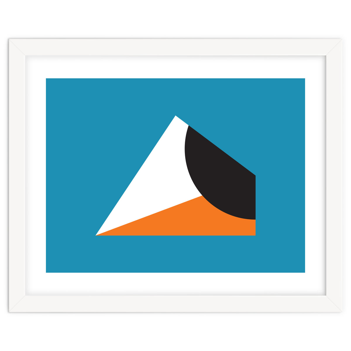 Geometric Shapes No. 16 - blue & orange