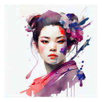 Watercolor Modern Geisha #5 (Print Only)