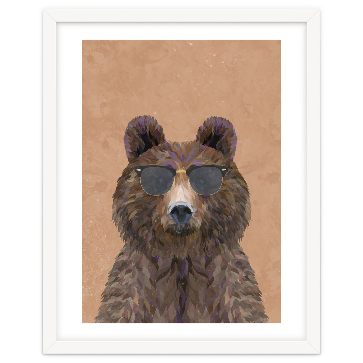Cool Bear Wearing Sunglasses Portrait