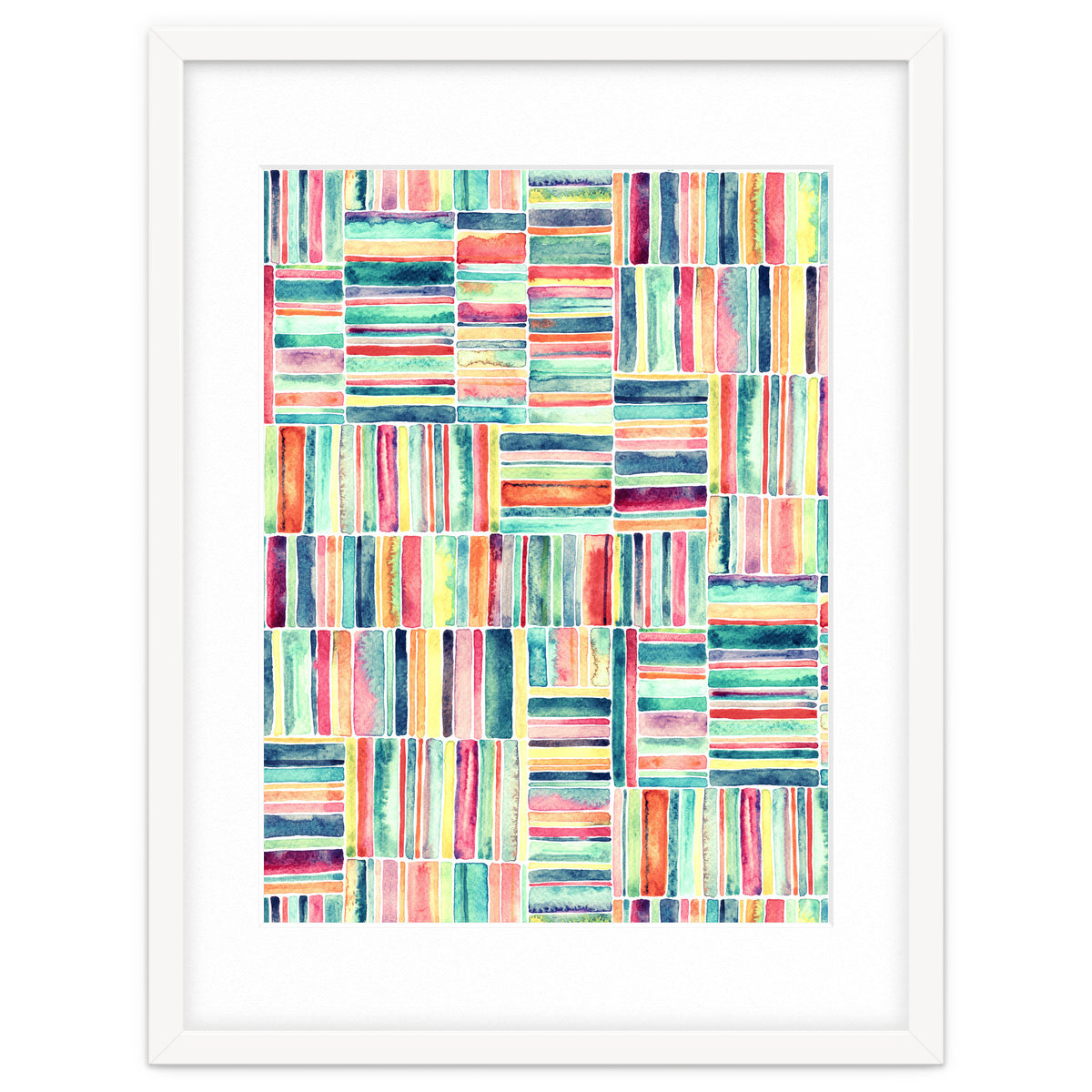 Retro Beach Chair Pastel Watercolor Stripes