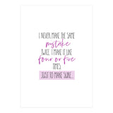 I never make the same mistake twice  (Print Only) thumbnail
