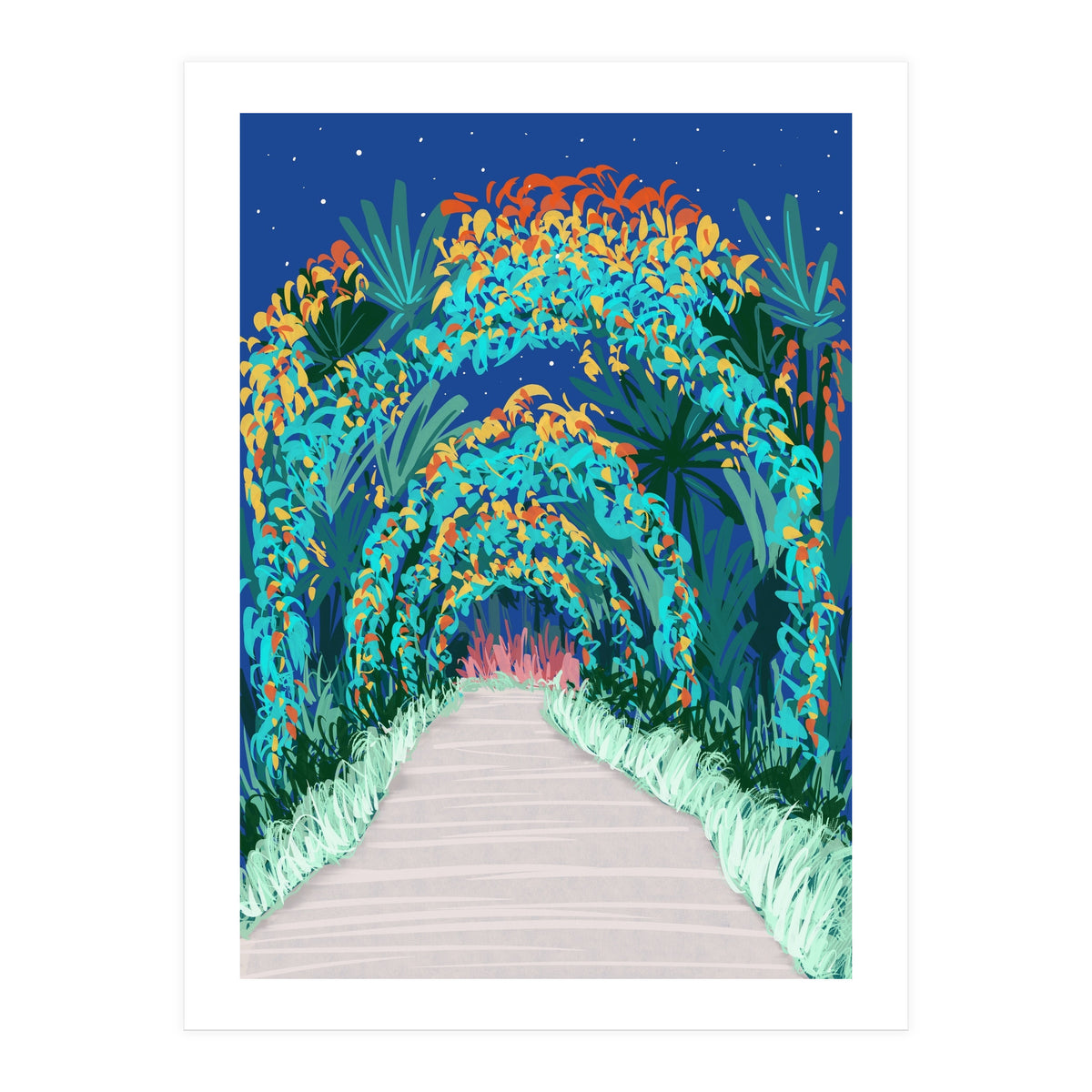 Gardens at night (Print Only)