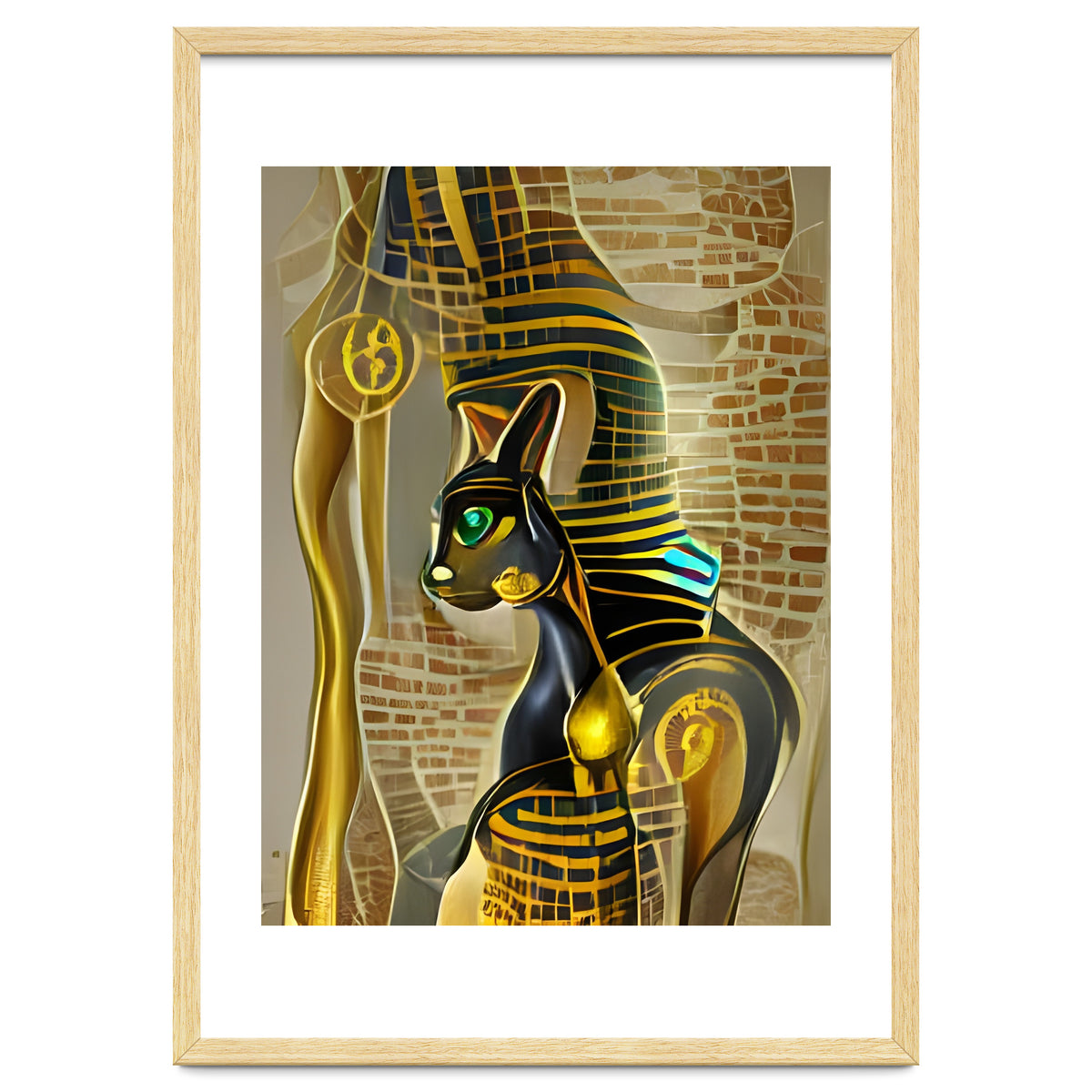 Ancient Egyptian Cat Goddess Bastet AI Art