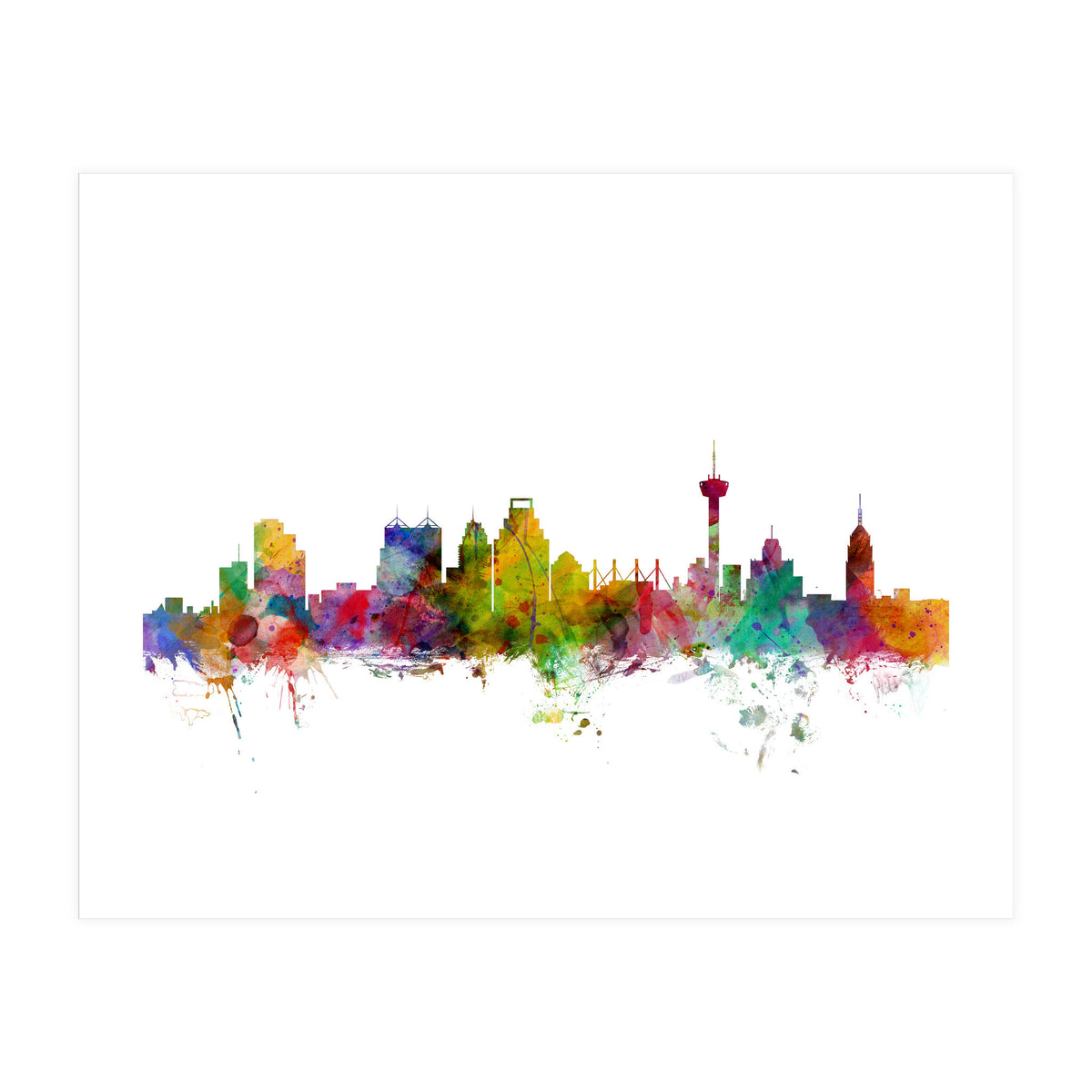 San Antonio Texas Skyline (Print Only)