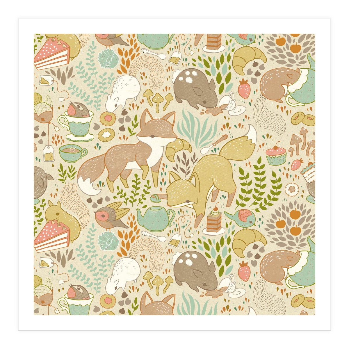 Animals Tea Party (Print Only)