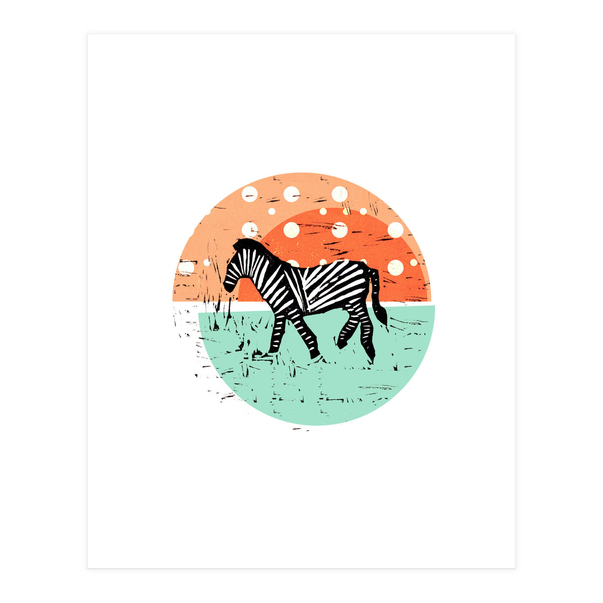 Zebras at Sunset (Print Only)