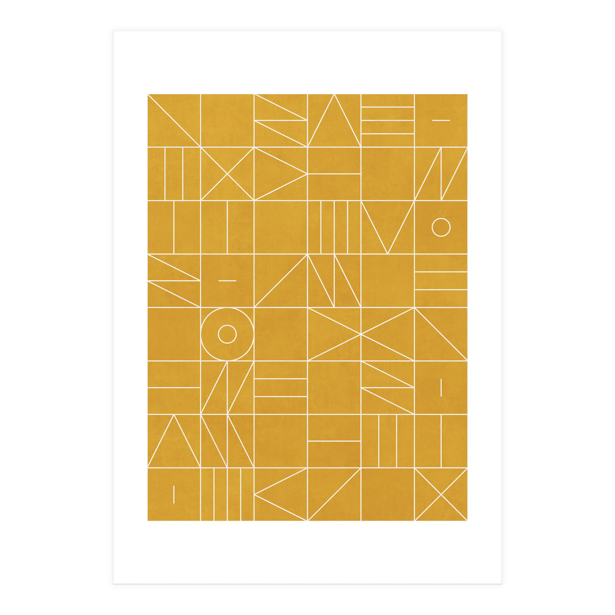 My Favorite Geometric Patterns No.4 - Mustard Yellow (Print Only)