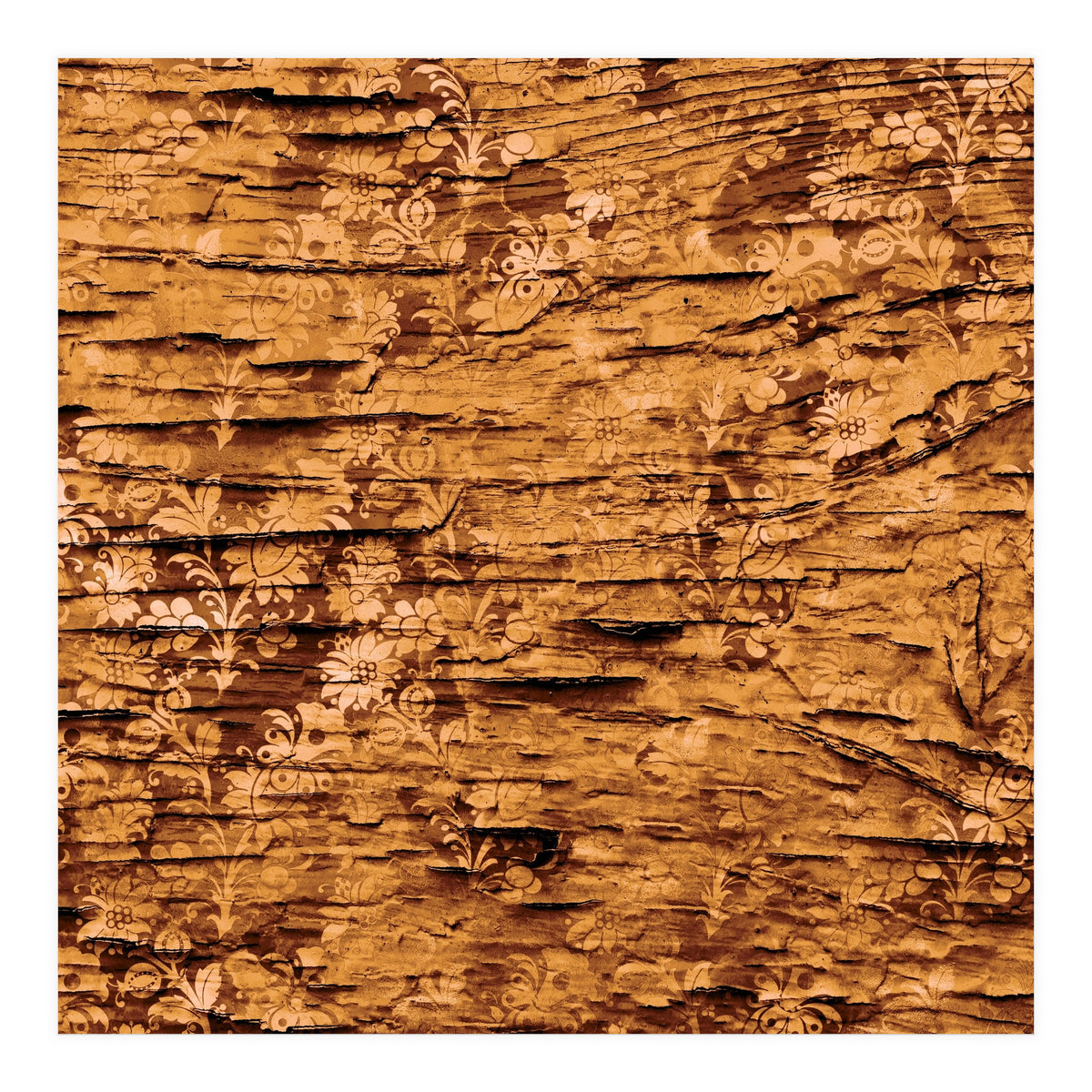 Wrinkled Ornament Old Gold (Print Only)