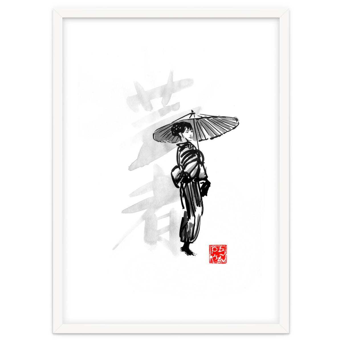 Geisha and umbrella