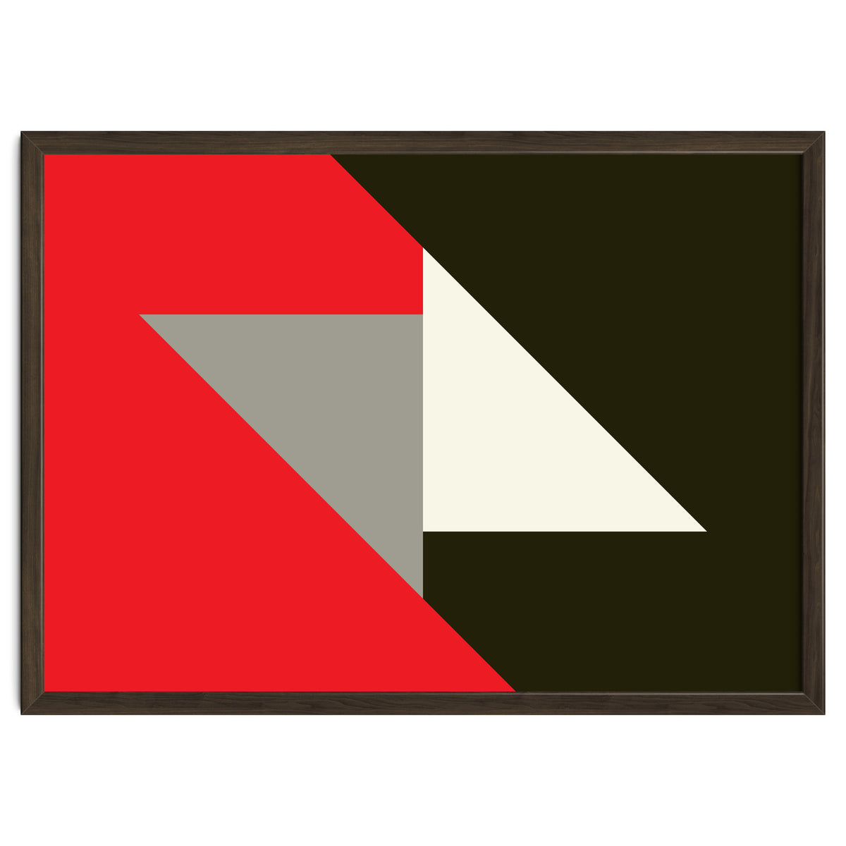 Geometric  Shapes No. 63 - triangles, red, black, grey