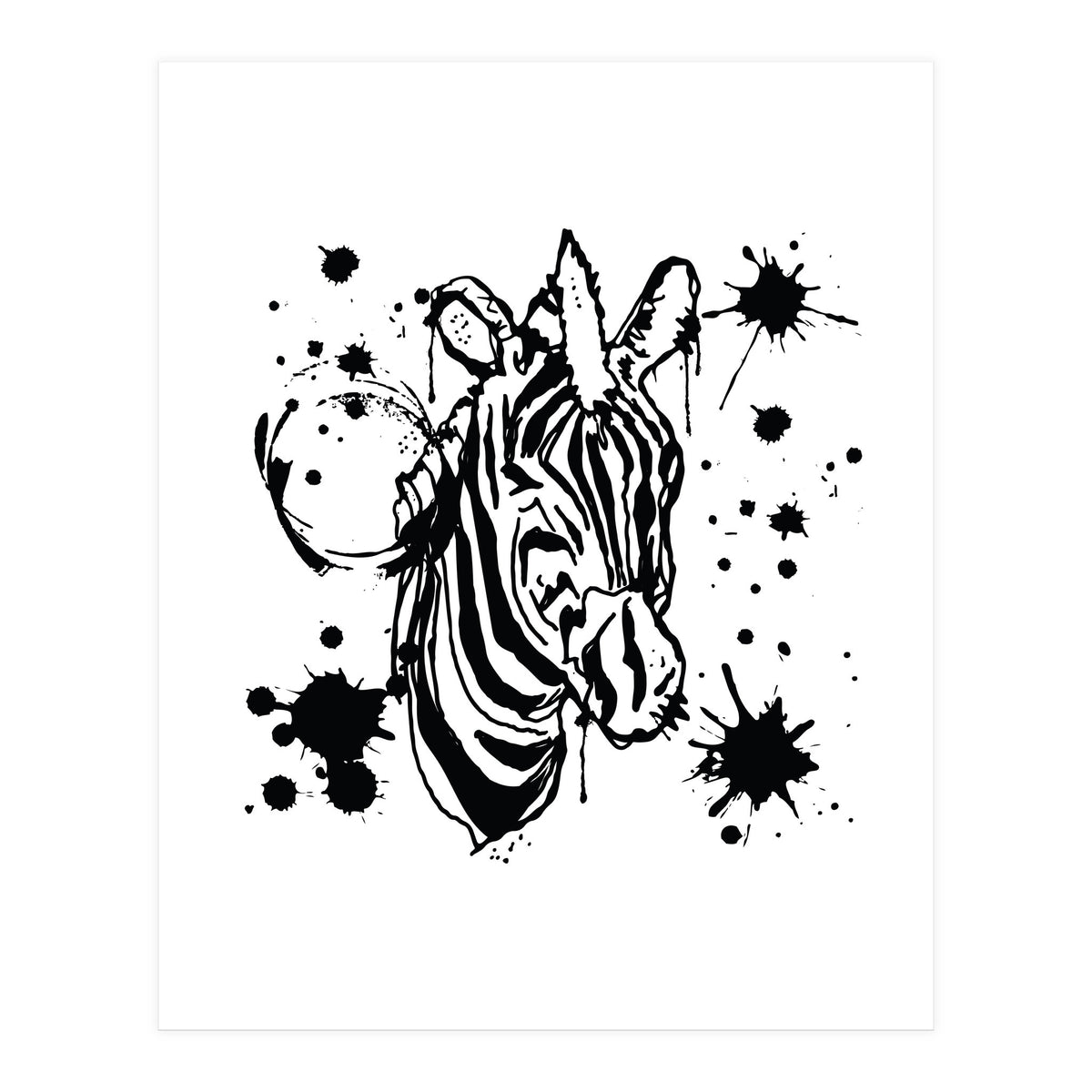 Zebra sketch (Print Only)